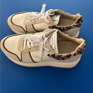 GORGEOUS Rubirosa Kim D leather leopard sneakers sz 38